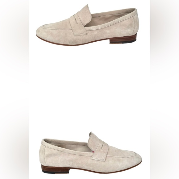 M. Gemi Beige Sand Suede Leather Loafers Flats Made in Italy Women’s Size 37.5 - Picture 4 of 5